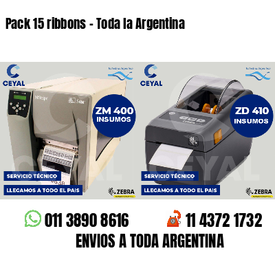 Pack 15 ribbons - Toda la Argentina