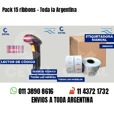 Pack 15 ribbons - Toda la Argentina