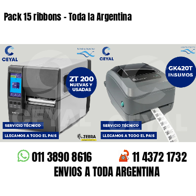Pack 15 ribbons - Toda la Argentina