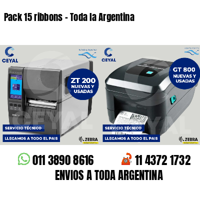 Pack 15 ribbons - Toda la Argentina