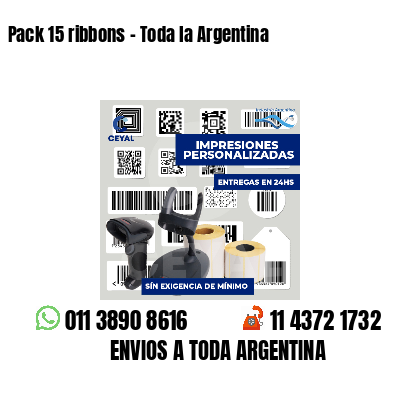 Pack 15 ribbons - Toda la Argentina