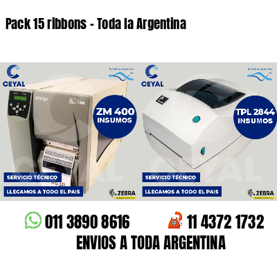 Pack 15 ribbons - Toda la Argentina