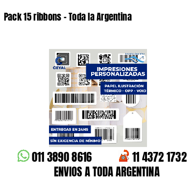 Pack 15 ribbons - Toda la Argentina