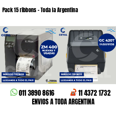 Pack 15 ribbons - Toda la Argentina