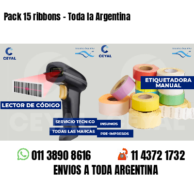 Pack 15 ribbons - Toda la Argentina