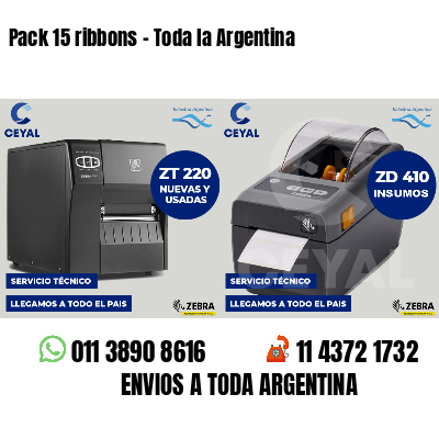 Pack 15 ribbons - Toda la Argentina