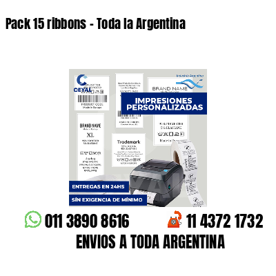 Pack 15 ribbons - Toda la Argentina