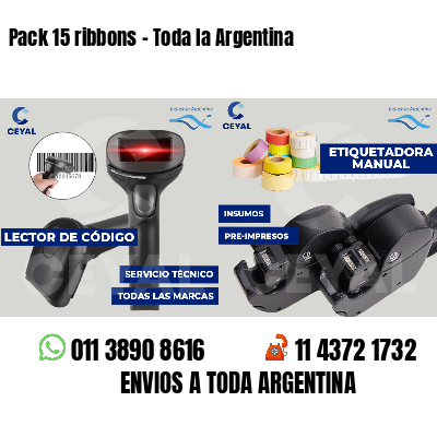 Pack 15 ribbons - Toda la Argentina