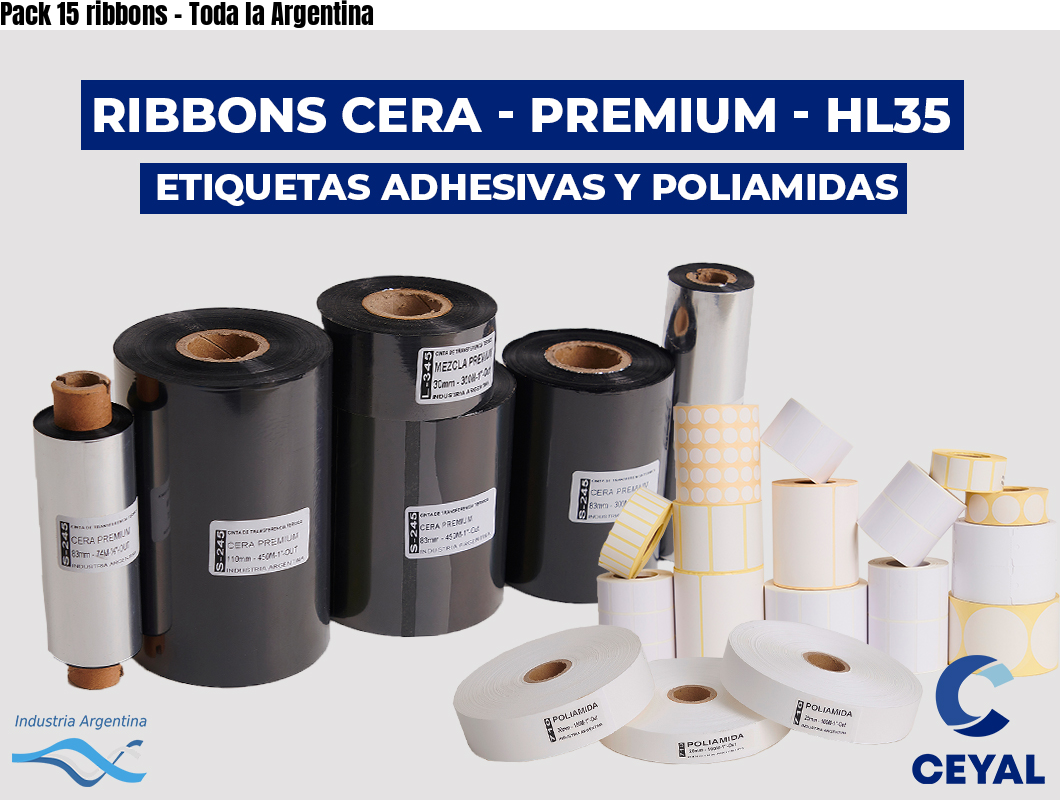 Pack 15 ribbons – Toda la Argentina