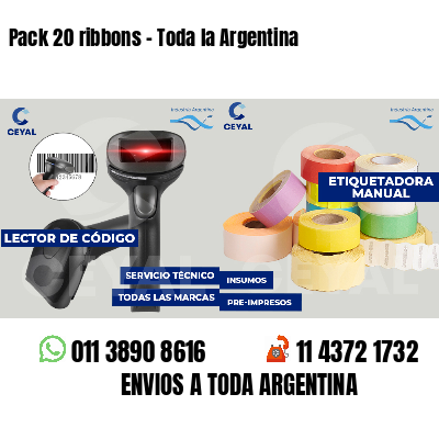 Pack 20 ribbons - Toda la Argentina