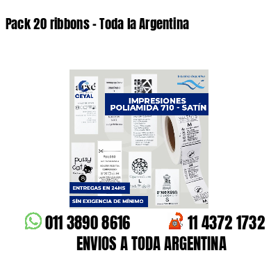 Pack 20 ribbons - Toda la Argentina