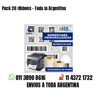 Pack 20 ribbons - Toda la Argentina