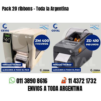 Pack 20 ribbons - Toda la Argentina