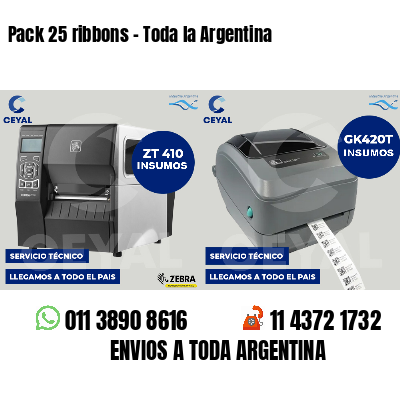 Pack 25 ribbons - Toda la Argentina