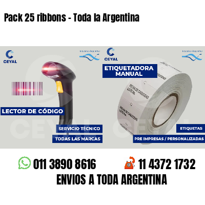 Pack 25 ribbons - Toda la Argentina