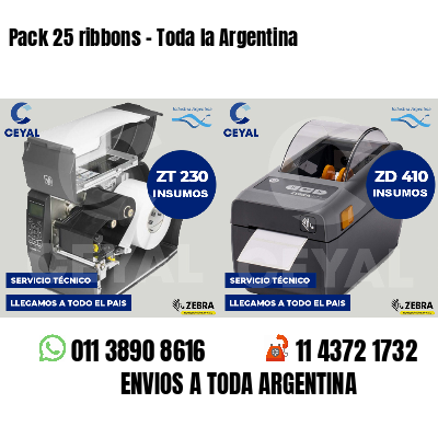Pack 25 ribbons - Toda la Argentina