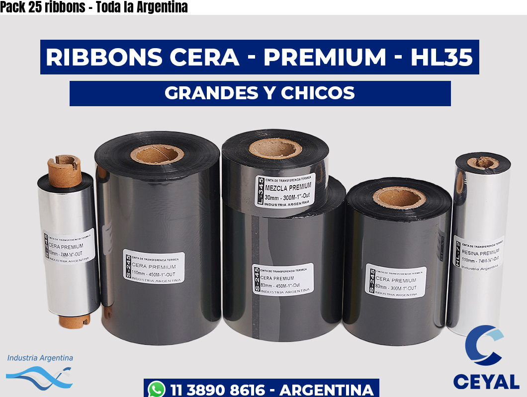 Pack 25 ribbons – Toda la Argentina