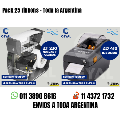 Pack 25 ribbons - Toda la Argentina