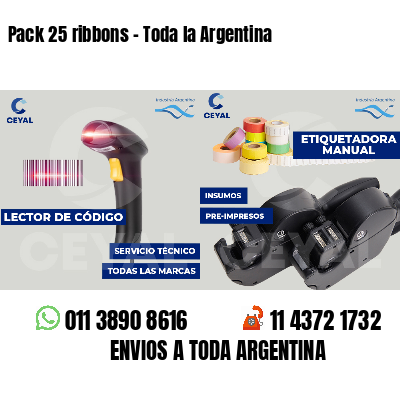 Pack 25 ribbons - Toda la Argentina