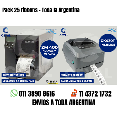 Pack 25 ribbons - Toda la Argentina