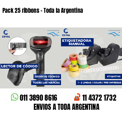 Pack 25 ribbons - Toda la Argentina