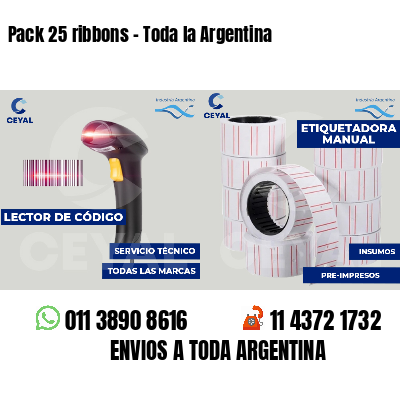 Pack 25 ribbons - Toda la Argentina