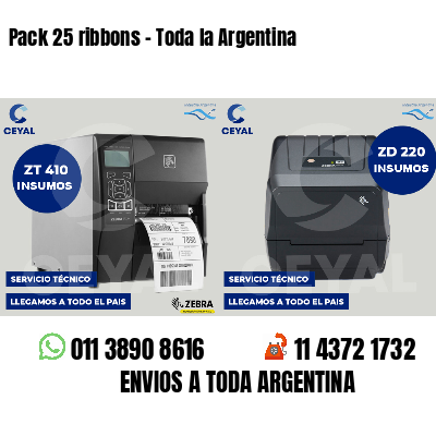 Pack 25 ribbons - Toda la Argentina