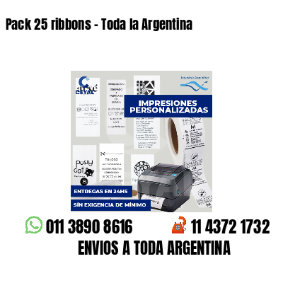 Pack 25 ribbons - Toda la Argentina