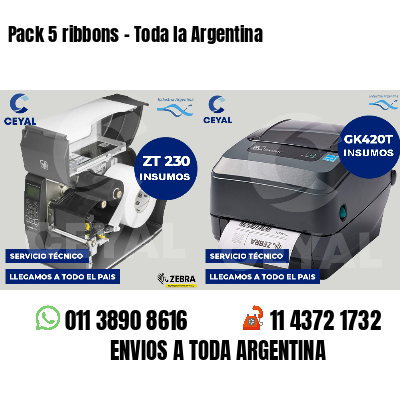 Pack 5 ribbons - Toda la Argentina