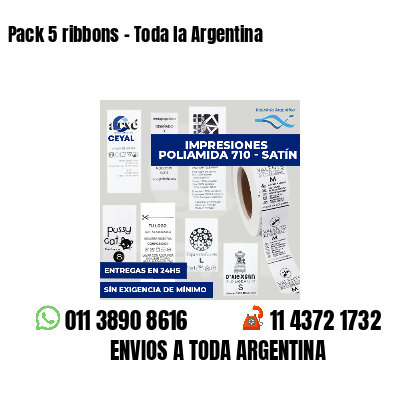 Pack 5 ribbons - Toda la Argentina