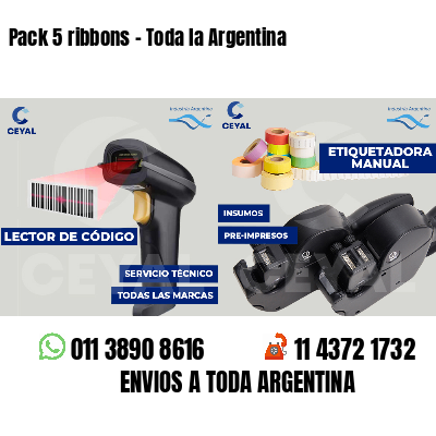 Pack 5 ribbons - Toda la Argentina