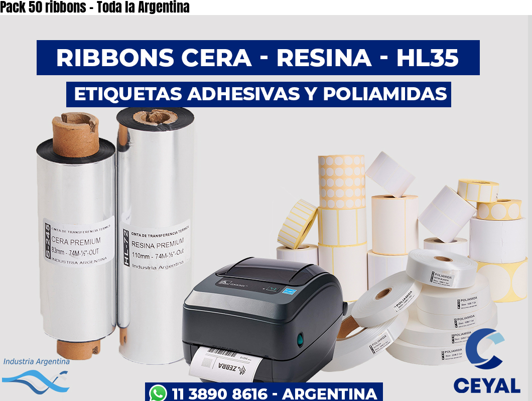 Pack 50 ribbons – Toda la Argentina