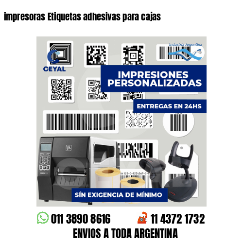 impresoras Etiquetas adhesivas para cajas