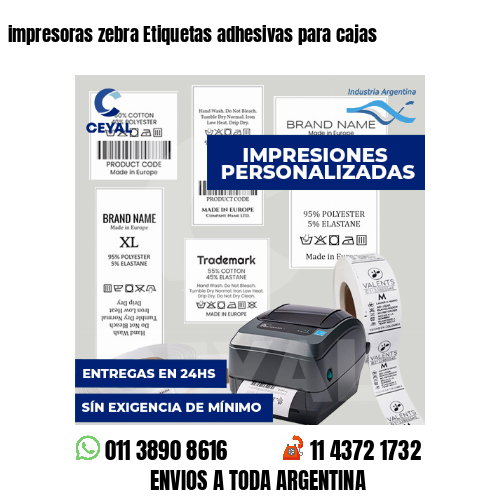 impresoras zebra Etiquetas adhesivas para cajas