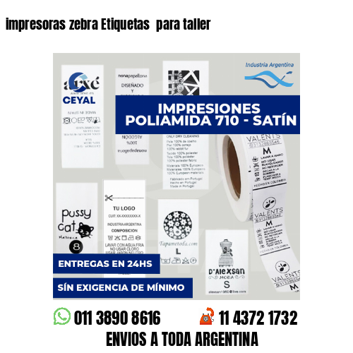 impresoras zebra Etiquetas  para taller 