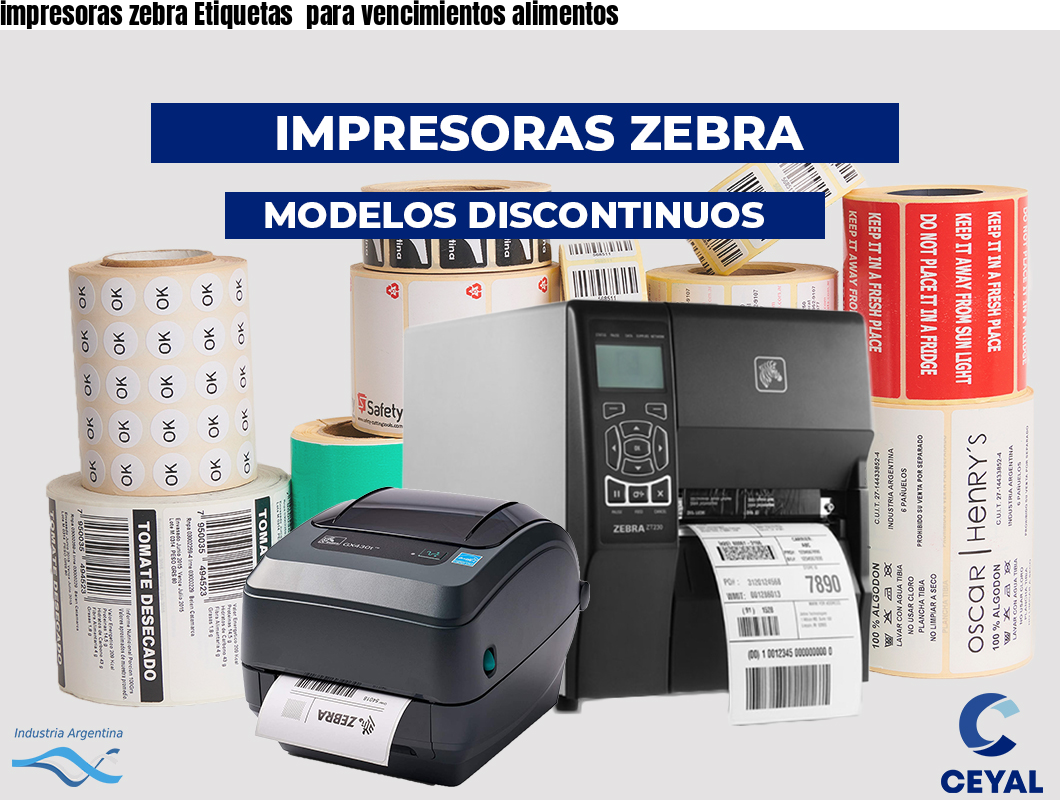 impresoras zebra Etiquetas  para vencimientos alimentos
