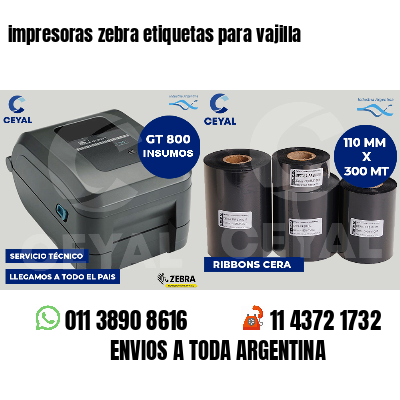 impresoras zebra etiquetas para vajilla
