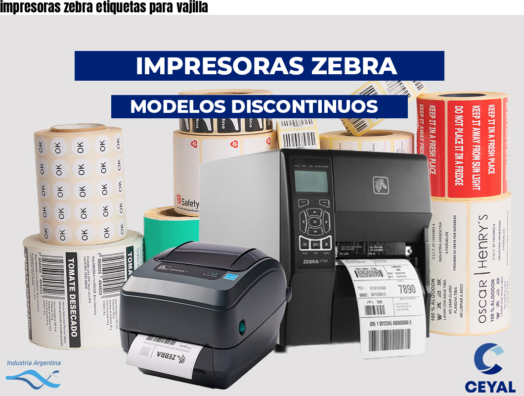 impresoras zebra etiquetas para vajilla