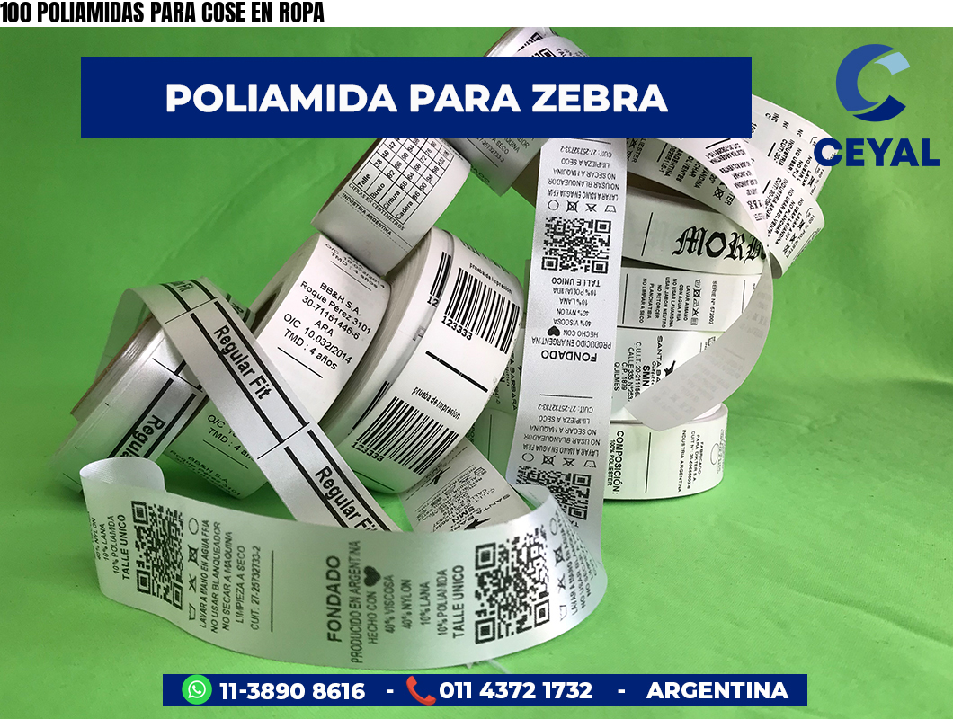 100 POLIAMIDAS PARA COSE EN ROPA