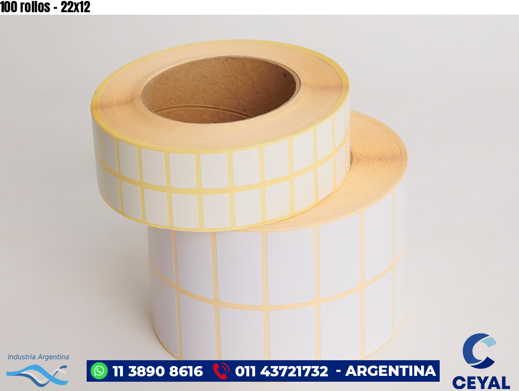 100 rollos - 22x12