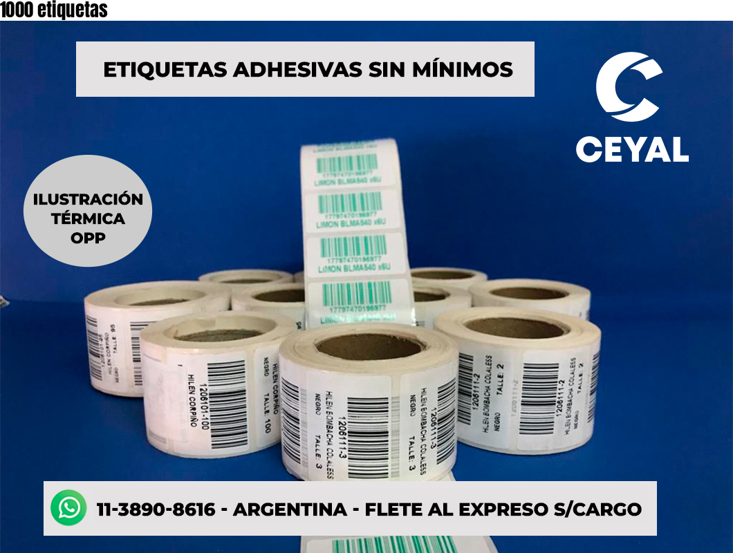 1000 etiquetas