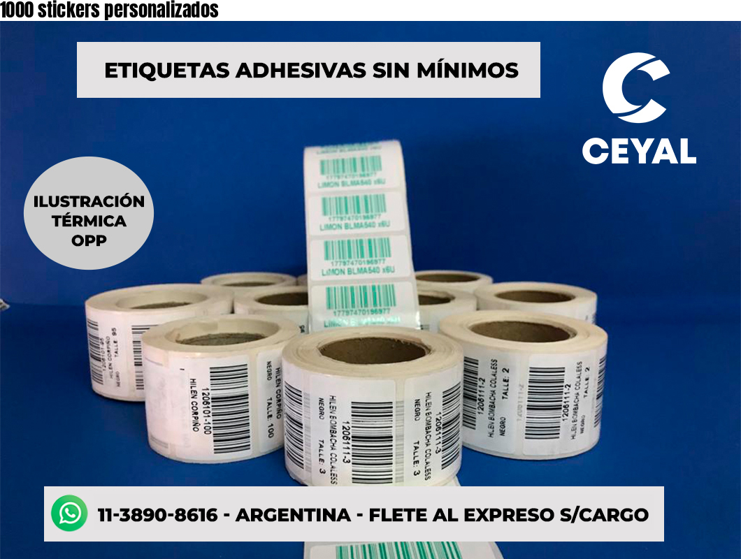 1000 stickers personalizados