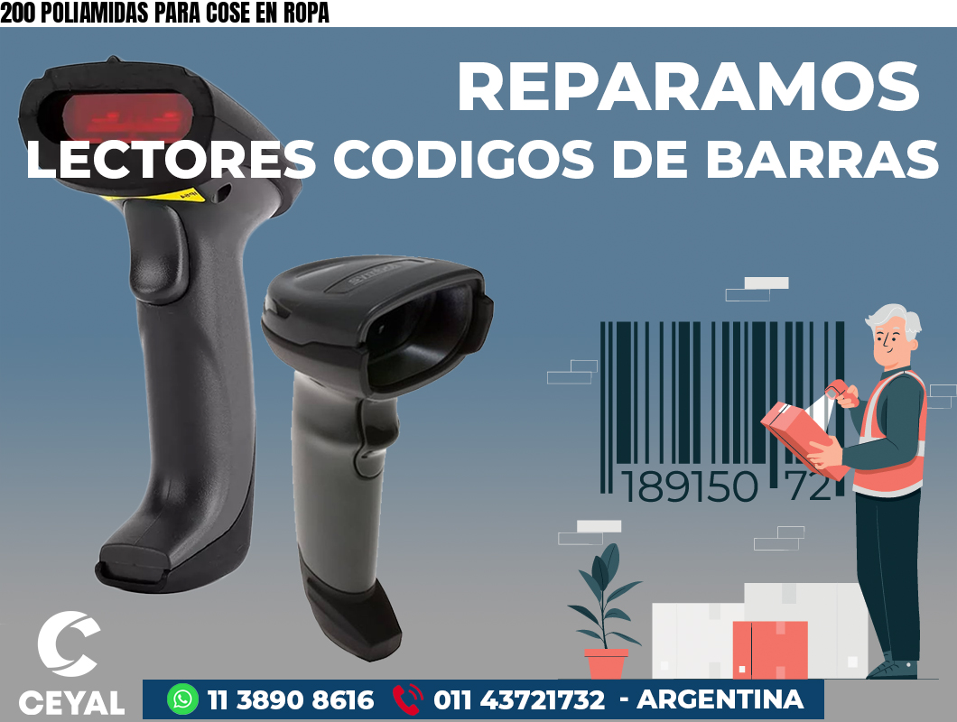 200 POLIAMIDAS PARA COSE EN ROPA