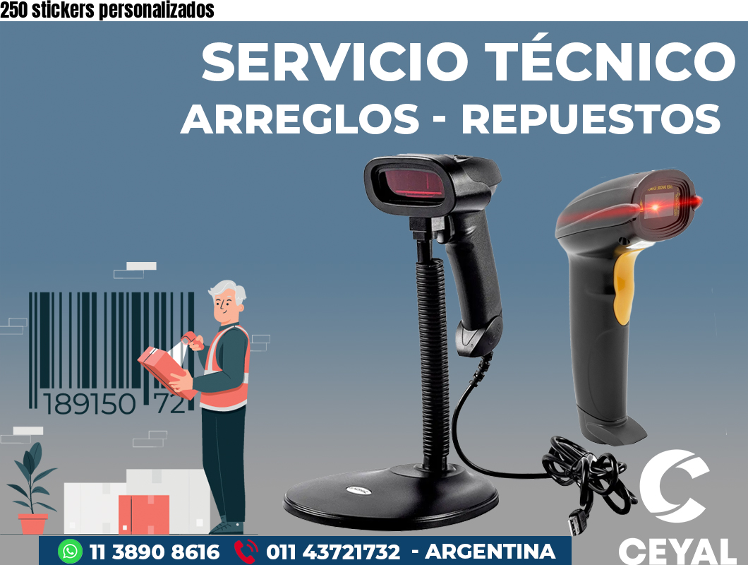250 stickers personalizados 