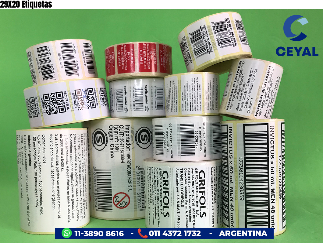 29X20 Etiquetas