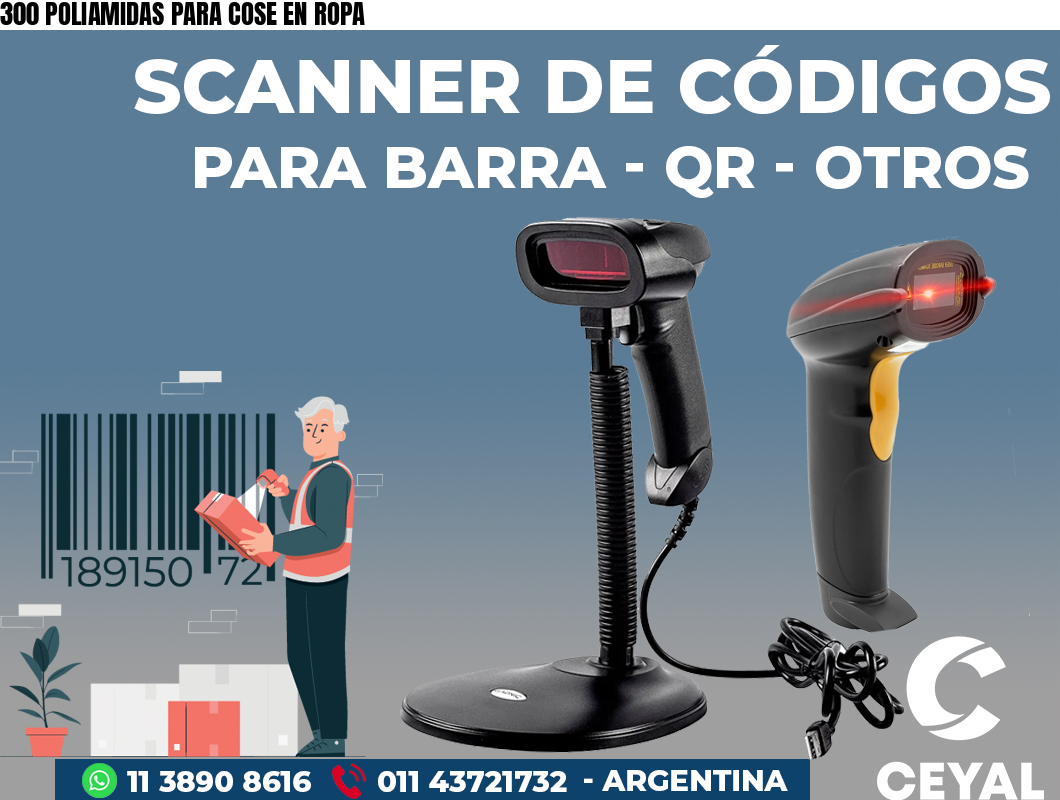 300 POLIAMIDAS PARA COSE EN ROPA