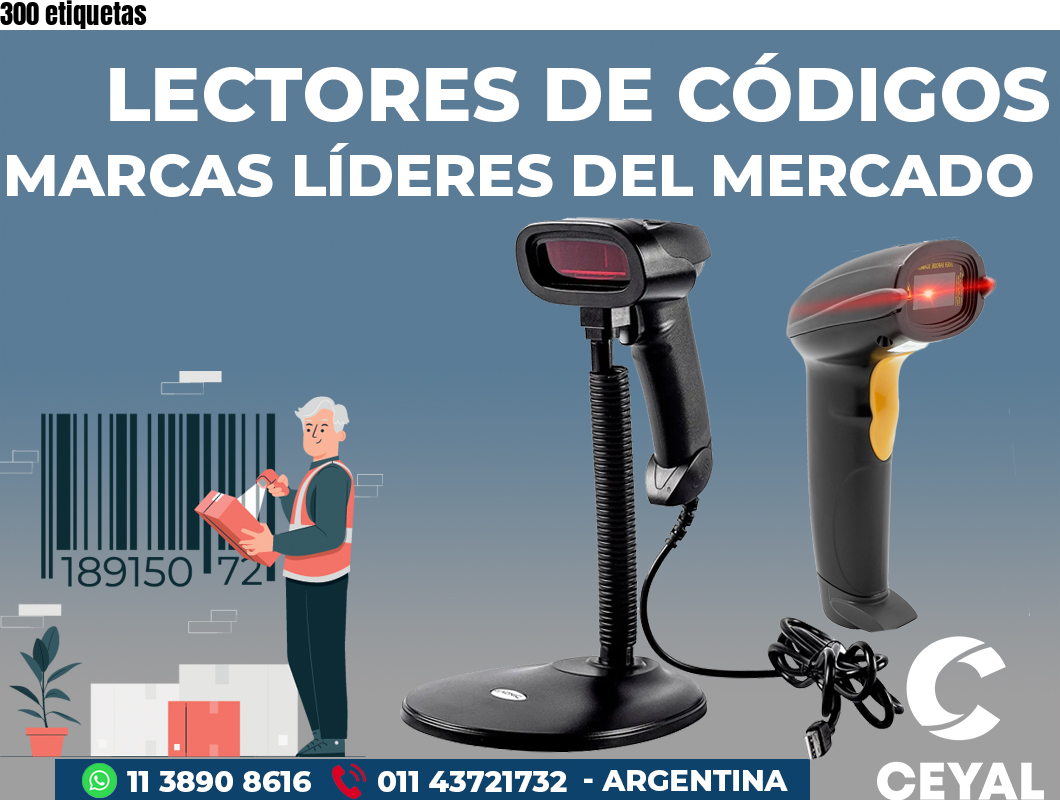 300 etiquetas