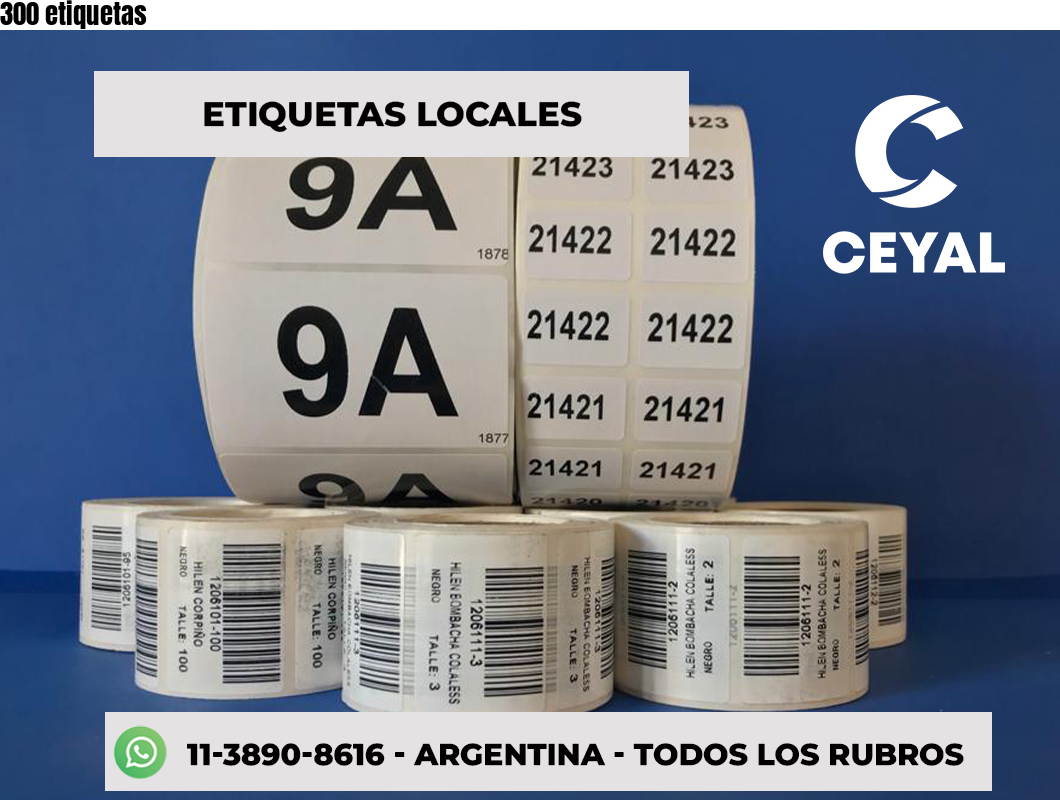 300 etiquetas