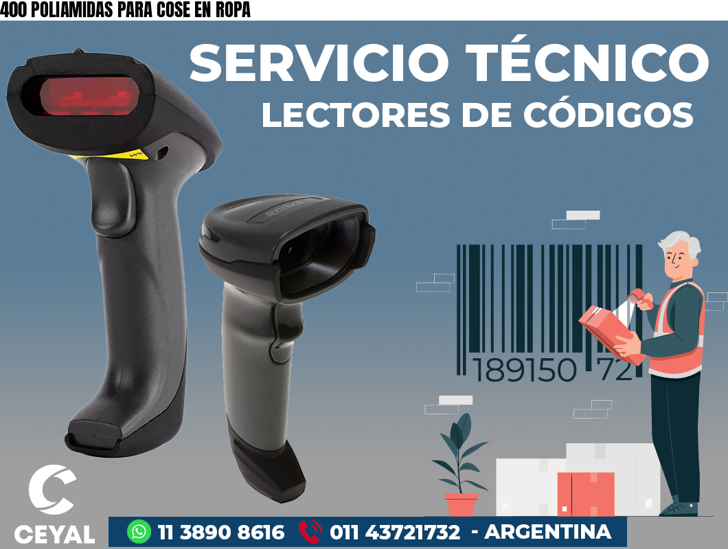 400 POLIAMIDAS PARA COSE EN ROPA
