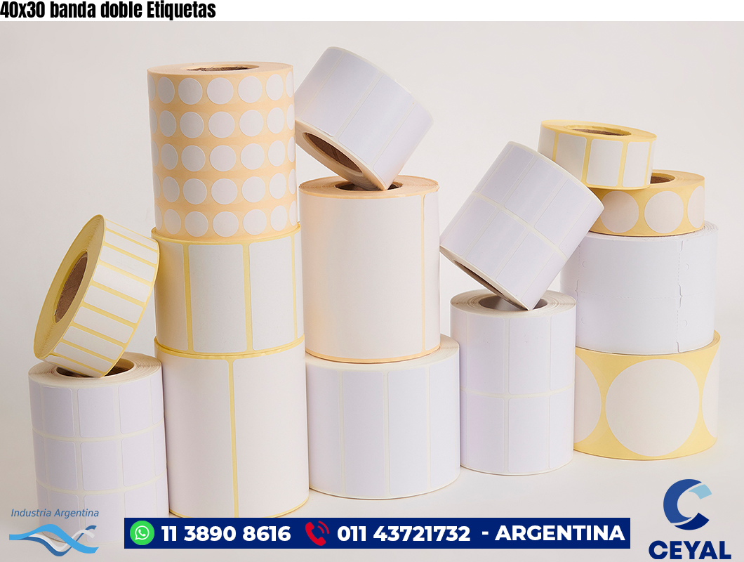 40x30 banda doble Etiquetas